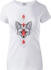 Hitec Damska koszulka Hi-tec LADY CLORI white/dark grey/hot coral rozmiar XS. Białe t-shirty damskie HITEC, xs, bez wzorów, bez kołnierzyka. Za 49.03 zł.