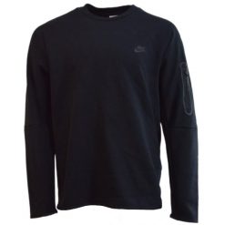 Bluza męska bawełniania Nike Tech Fleece Czarna - CU4505-010 XL. Czarne bluzy męskie Nike, m, bez wzorów, z bawełny, bez kaptura, do piłki ręcznej. Za 399.99 zł.