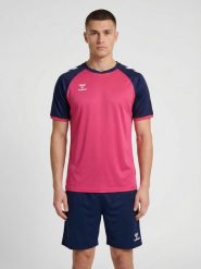 Koszulka Hummel League. Czerwone t-shirty damskie Hummel, xl, bez wzorów, z materiału, eleganckie, bez kołnierzyka. Za 148.50 zł.