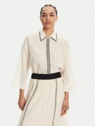 Devotion TWINS Koszula Gaia 025.001G Écru Regular Fit. Bluzki damskie Devotion Twins, s, bez wzorów, z bawełny, bez kołnierzyka, bez ramiączek. Za 519.99 zł.