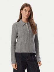 Tommy Hilfiger Sweter WW0WW52222 Szary Regular Fit. Szare swetry damskie Tommy Hilfiger, xl, bez wzorów, z syntetyku, bez kołnierzyka, bez ramiączek, bez kaptura. Za 799.99 zł.