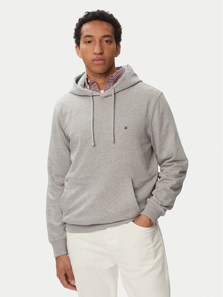 Tommy Hilfiger Bluza Essential Terry MW0MW37235 Szary jasny Regular Fit. Szare bluzy męskie Tommy Hilfiger, m, bez wzorów, z bawełny, bez kaptura. Za 449.99 zł.