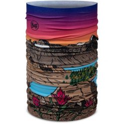Bandana BUFF ORIGINAL ECOSTRETCH BANFF 2526. Żółte szaliki i chusty damskie Buff, bez wzorów. Za 99.90 zł.