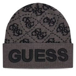 Czapka Guess. Czarne czapki i kapelusze damskie Guess, na zimę, z aplikacjami. Za 154.99 zł.