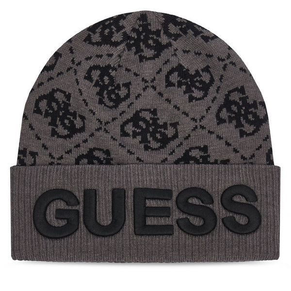 Czapka Guess. Czarne czapki i kapelusze damskie Guess, na zimę, z aplikacjami. Za 154.99 zł.