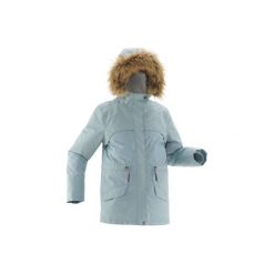 Kurtka SH500 x-WARM dla dzieci. Szare kurtki i płaszcze dla dziewczynek QUECHUA. Za 169.99 zł.
