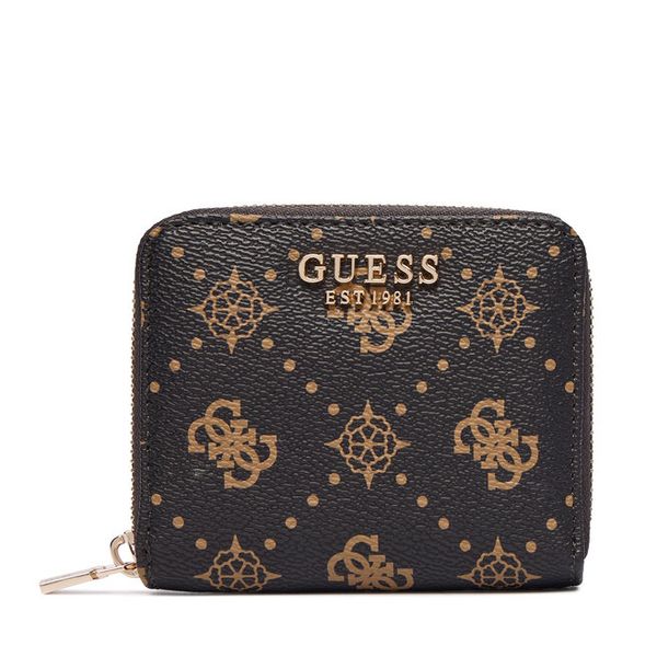 Portfel Guess. Brązowe portfele damskie Guess, z aplikacjami. Za 192.99 zł.