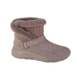Buty zimowe damskie, Skechers Go Walk Arch Fit - True Embrace. Czerwone obuwie sportowe damskie Skechers, bez wzorów, z materiału. Za 349.99 zł.