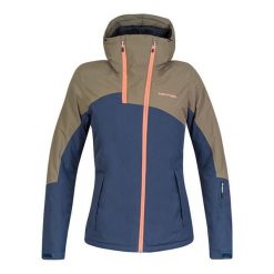 Kurtka damska narciarska Hannah Maky COL olive/mood indigo 10000 mm. Niebieskie kurtki sportowe damskie Hannah, bez wzorów, bez kaptura, narciarskie. W wyprzedaży za 499.00 zł.