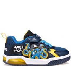 Sneakersy Geox. Niebieskie trampki i tenisówki chłopięce Geox, bez wzorów, bez zapięcia. Za 319.99 zł.