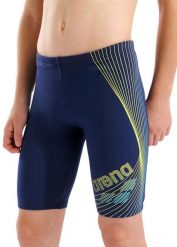 Spodenki do pływania Arena Design Navy - jammery chłopięce. Niebieskie szorty dla chłopców Arena, bez wzorów, z materiału, klasyczne. Za 149.00 zł.