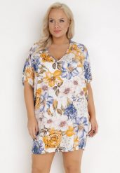 Biała Sukienka z Wiskozy Irima. Białe sukienki damskie Born2be, na lato, l, z aplikacjami, z wiskozy, bez kołnierzyka, bez ramiączek, mini. Za 39.99 zł.