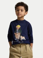 Polo Ralph Lauren Bluzka 322981177001 Granatowy Regular Fit. Niebieskie t-shirty dla chłopców Polo Ralph Lauren, bez wzorów, z bawełny, bez ramiączek. Za 279.99 zł.