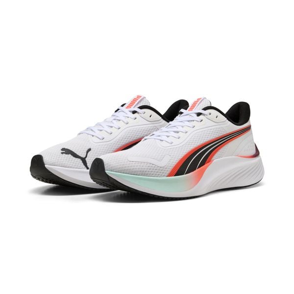 Buty do biegania Pounce Lite PUMA. Białe obuwie sportowe damskie Puma, bez wzorów, do biegania. Za 279.00 zł.