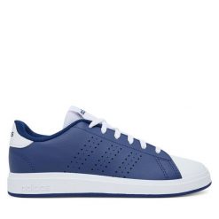 Sneakersy adidas. Niebieskie trampki i tenisówki chłopięce Adidas, bez wzorów, bez zapięcia. Za 149.99 zł.