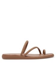 Crocs Japonki Miami Toe Loop Sandal 209862 Brązowy. Brązowe klapki damskie Crocs, bez wzorów, z tworzywa sztucznego, bez obcasa. Za 179.99 zł.