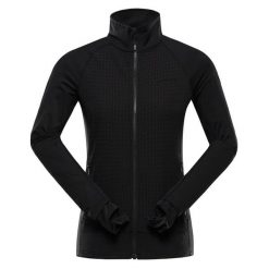 Bluza damska turystyczna szybkoschnąca Alpine Pro Querta 2. Czarne bluzy damskie Alpine Pro, bez wzorów, bez kaptura. W wyprzedaży za 259.00 zł.
