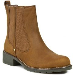 Sztyblety CLARKS - Orinoco Hot 203569894 Brown Wlined Lea. Brązowe botki damskie Clarks, z kauczuku, bez obcasa, na obcasie. W wyprzedaży za 169.00 zł.