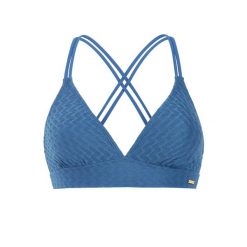 Damski top do kostiumu kąpielowego Protest Mixsuperas. Niebieskie topy damskie Protest, l, bez wzorów, z materiału, bez kołnierzyka, bez ramiączek. Za 256.00 zł.