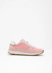 Sneakersy w stylu retro. Czerwone obuwie sportowe damskie bonprix, bez wzorów. Za 104.99 zł.