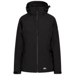 Trespass Tilbury - Kurtka damska czarna. Czarne kurtki sportowe damskie Trespass, na jesień, bez wzorów, bez kaptura, trekkingowe. Za 286.75 zł.