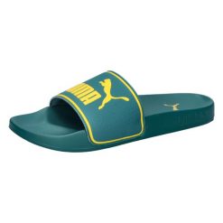 Slaps Puma Leadcat 20. Zielone klapki damskie Puma, bez wzorów, z syntetyku, sportowe, bez obcasa. Za 290.00 zł.