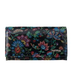 Duży portfel damski BajuBaj ze skóry licowej z biglem PD1602s115n. Niebieskie portfele damskie bez wzorów, ze skóry. Za 171.00 zł.