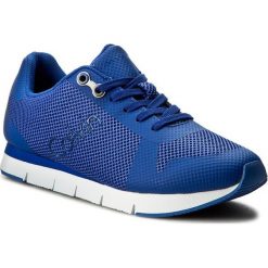 Sneakersy CALVIN KLEIN JEANS - Jacques S1673 Cobalt. Niebieskie półbuty na co dzień męskie Calvin Klein Jeans, z jeansu, eleganckie, bez zapięcia. W wyprzedaży za 299.00 zł.