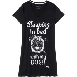 Koszula nocna bonprix czarny z nadrukiem. Koszule nocne damskie marki MAKE ME BIO. Za 29.99 zł.
