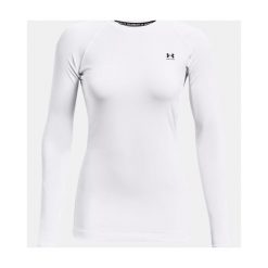 Bluza damska Under Armour ColdGear Authentics Crew. Białe bluzy sportowe damskie Under Armour, l, bez wzorów, z materiału, bez kaptura, na fitness i siłownię. Za 263.09 zł.