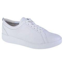 Baskets FitFlop Rally en Cuir. Białe obuwie sportowe damskie Flip Flop, bez wzorów, trekkingowe. Za 558.00 zł.