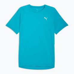 Koszulka do biegania męska PUMA Run Velocity Tee Poly. Niebieskie koszulki sportowe męskie Puma, m, bez wzorów, bez kołnierzyka, bez ramiączek, do biegania. Za 97.99 zł.