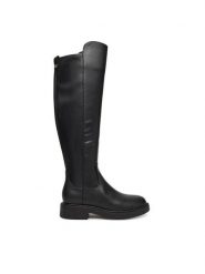 Guess Muszkieterki FLFFYZ ELE11 Czarny. Czarne kozaki damskie Guess, ze skóry, bez obcasa, na płaskiej podeszwie. Za 519.99 zł.