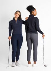 Spodnie golfowe damskie Torrey – Wysoki stan, lekkie, szybkoschnące. Szare spodnie materiałowe damskie FLAIRWAY GOLF, l, bez wzorów, z materiału, z podwyższonym stanem. Za 509.00 zł.