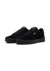 Buty sportowe damskie Puma Carina 3.0 SD Black-Gold (40072101). Czarne obuwie sportowe damskie Puma, bez wzorów, z gumy, do biegania. Za 320.01 zł.