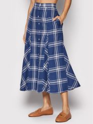 Polo Ralph Lauren Spódnica trapezowa 211857022001 Niebieski Regular Fit. Niebieskie spódnice damskie Polo Ralph Lauren, bez wzorów, z bawełny, trapezowe. Za 1,229.00 zł.