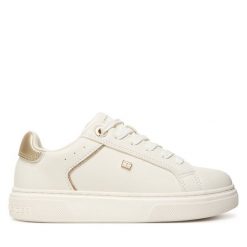 Sneakersy Tommy Hilfiger. Białe trampki i tenisówki chłopięce Tommy Hilfiger, bez wzorów, bez zapięcia. Za 339.99 zł.