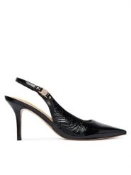 Guess Szpilki FLTNAS LEP05 Czarny. Czarne szpilki damskie Guess, z aplikacjami, z lakierowanej skóry, bez obcasa, bez zapięcia. Za 634.99 zł.