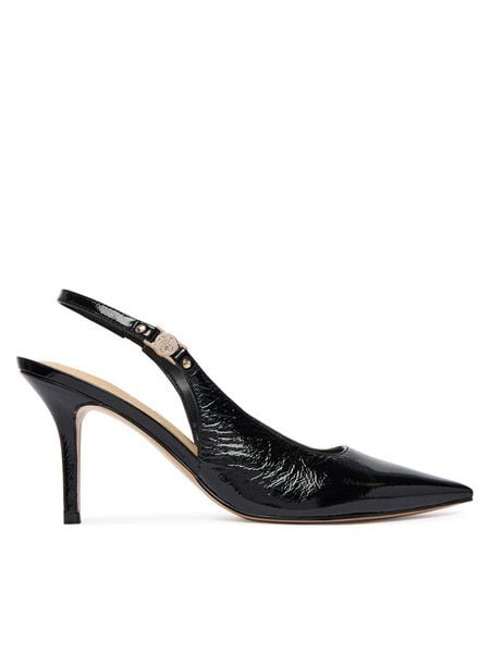 Guess Szpilki FLTNAS LEP05 Czarny. Czarne szpilki damskie Guess, z aplikacjami, z lakierowanej skóry, bez obcasa, bez zapięcia. Za 570.99 zł.