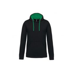 Kontrastowa bluza z kapturem Kariban. Czarne bluzy męskie KARIBAN, m, bez wzorów, z kapturem. Za 177.50 zł.