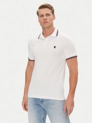 Save The Duck Polo DR0136M BATE20 Biały Regular Fit. Białe koszulki polo męskie SAVE THE DUCK, m, bez wzorów, z bawełny, bez ramiączek. Za 199.99 zł.