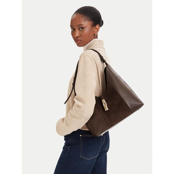 Torebka Furla. Brązowe torebki do ręki damskie Furla, bez wzorów, klasyczne, bez dodatków. Za 1,439.00 zł.