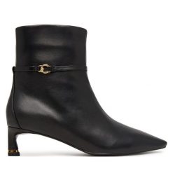 Botki Coccinelle. Czarne botki damskie Coccinelle, bez obcasa, na słupku, bez zapięcia. Za 1,249.00 zł.