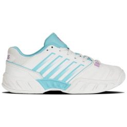 Buty do tenisa damskie K-Swiss Bigshot Light 4 Allcourt. Białe obuwie sportowe damskie K-SWISS, bez wzorów, z materiału, tenisowe. W wyprzedaży za 470.35 zł.