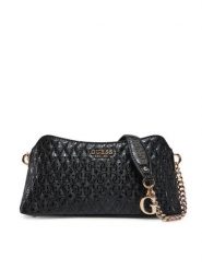 Guess Torebka HWGG96 26170 Czarny. Czarne listonoszki damskie Guess, z aplikacjami, ze skóry, bez dodatków. Za 269.99 zł.