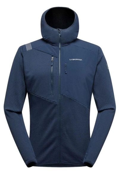 Bluza trekkingowa męska Lucendro Thermal Hoody. Niebieskie bluzy męskie La Sportiva, m, bez wzorów, z elastanu, bez kaptura. Za 899.99 zł.