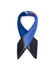 LAUREN RALPH LAUREN Chusta jedwabna Colour-Blocked Anchor-Crest 454P09785003 Niebieski. Niebieskie czapki i kapelusze damskie Lauren Ralph Lauren, bez wzorów, z jedwabiu. Za 519.99 zł.