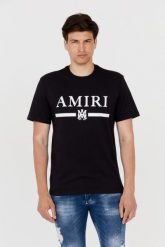 AMIRI T-shirt męski czarny z podkreślonym logo, Rozmiar XL. Czarne t-shirty męskie Amiri, m, bez wzorów, bez kołnierzyka. W wyprzedaży za 950.99 zł.