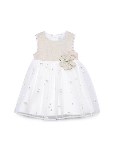 Abel & Lula Sukienka elegancka 5001 Beżowy Regular Fit. Brązowe sukienki dla dziewczynek Abel & Lula, bez wzorów, eleganckie, bez ramiączek. Za 399.99 zł.