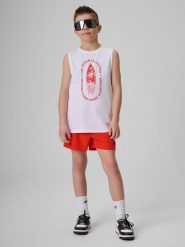 4F Spodenki plażowe boardshorty chłopięce - czerwone 134/140 (8-10 lat). Czerwone szorty dla chłopców 4f, na lato, bez wzorów, wakacyjne. Za 49.99 zł.